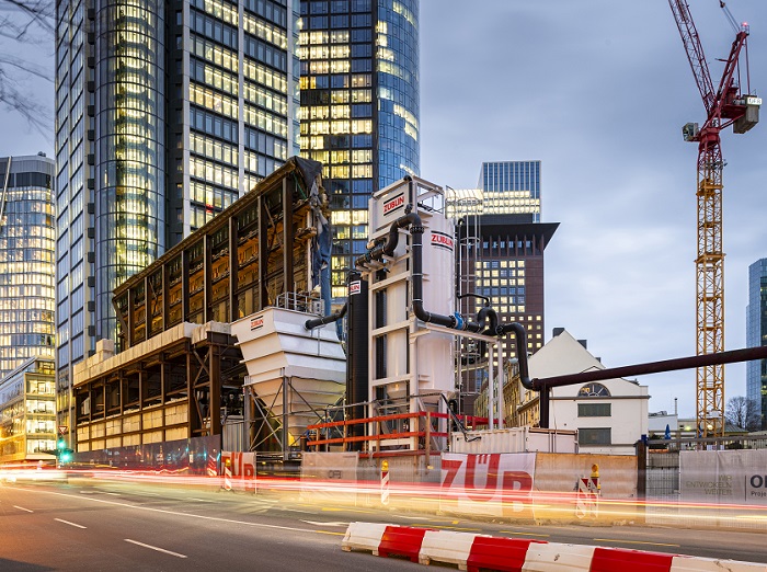 Construction water treatment Central Business Tower, Frankfurt am Main